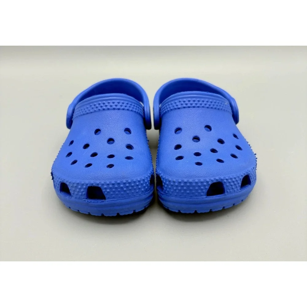 Crocs Classic Clogs Kids C6 Blue Slip-On Closed Toe Comfort Breathable Casual